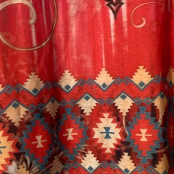 Style & Co Bright Cheery Multi Color Short Sleeve Bling Front Round Neck Sz M - Picture 3 of 6